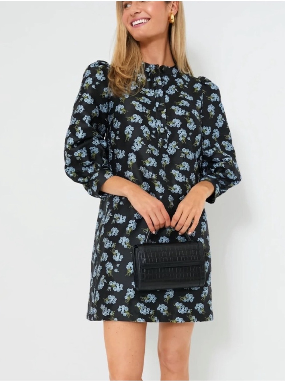 Pomander Place Samantha Dress Black Heirloom Jacquard Floral Size Medium M NWOT*